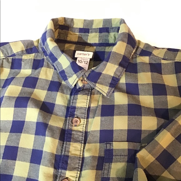 Carter’s- boy’s plaid button down long sleeve - Picture 8 of 10